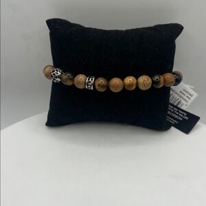 Nordstrom Men's Brown Beaded Bracelet 7 1/2” 7.5 inches